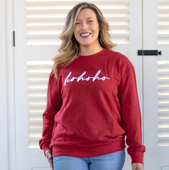 HoHoHo Sweatshirt Red/White