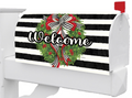 Holiday Stripes-Mailbox Makeover