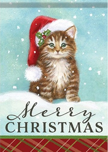 Holly Cat Large Flag