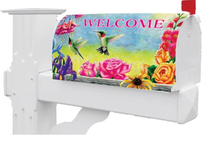 Hummingbirds Flutter Mailbox Cover