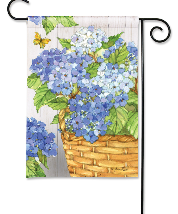Hydrangea Basket Garden Flag