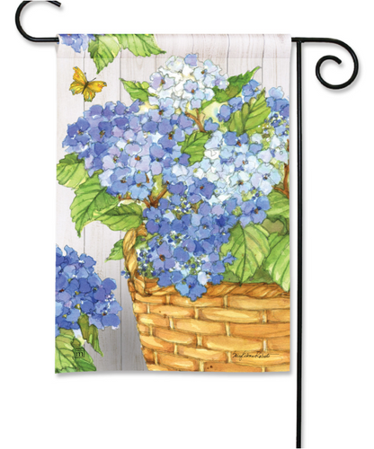 Hydrangea Basket Garden Flag