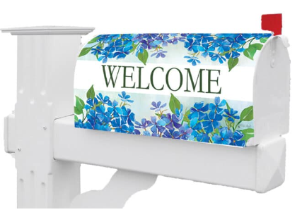 Hydrangeas Welcome Mailbox Cover