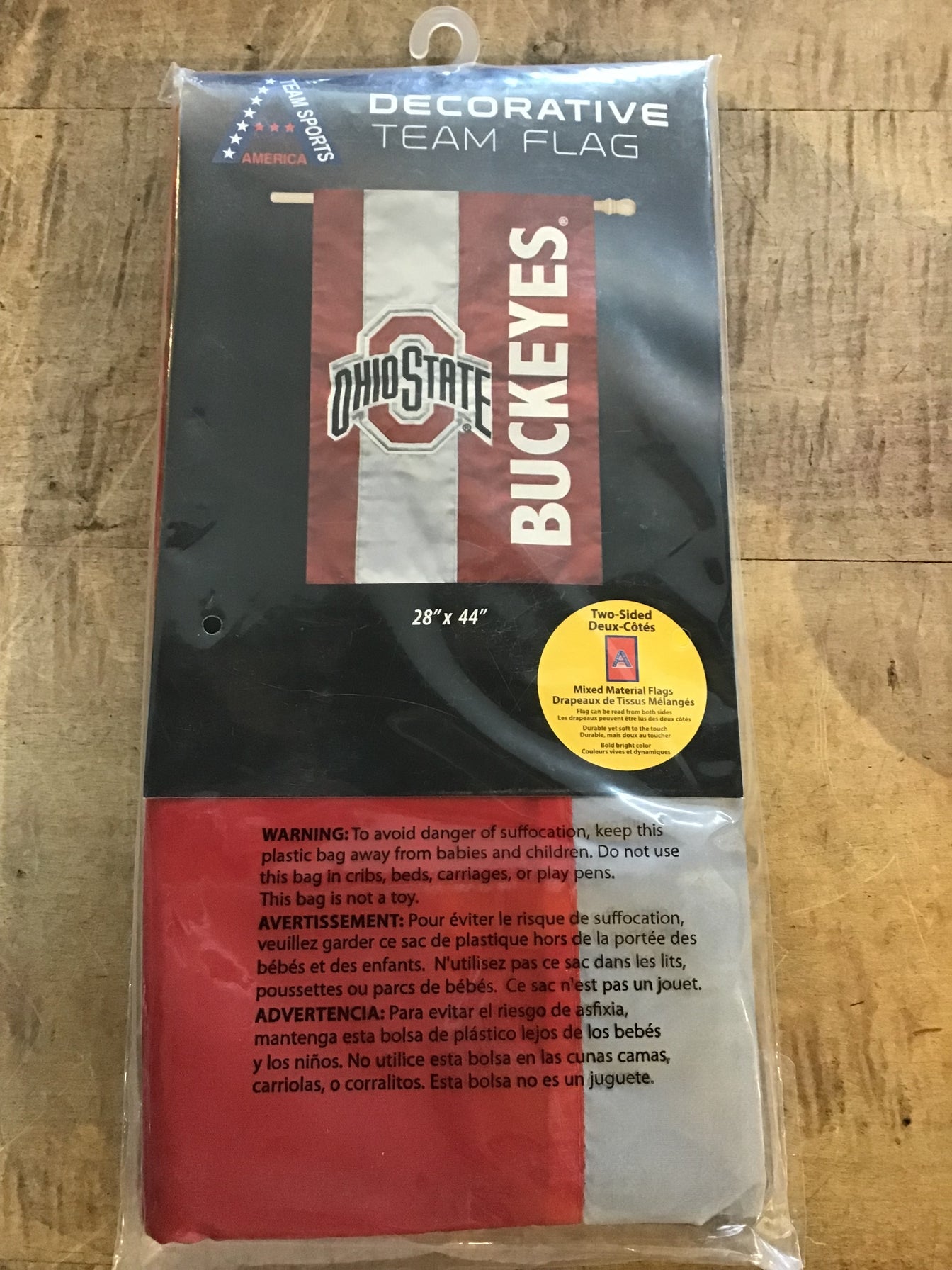 Ohio State Embellished House Flag