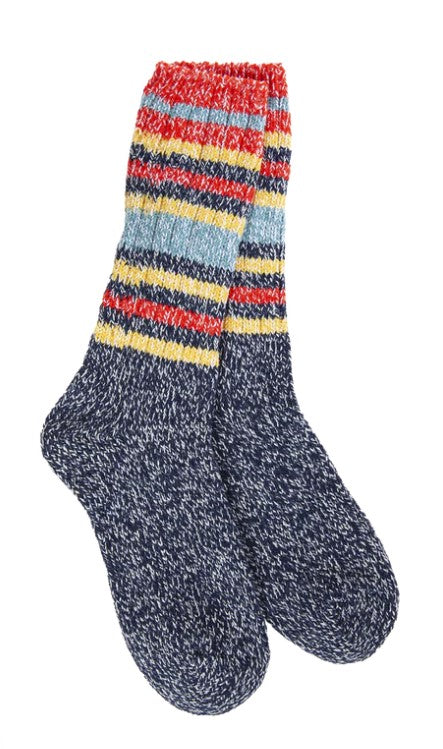 Striped Weekend Ragg Crew Socks
