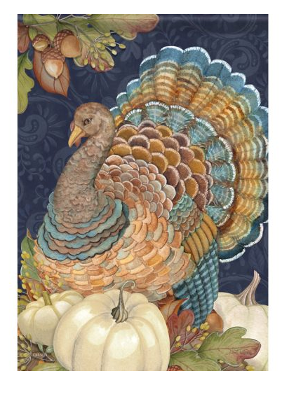 "Indigo Turkey" Garden Durasoft™ Flag