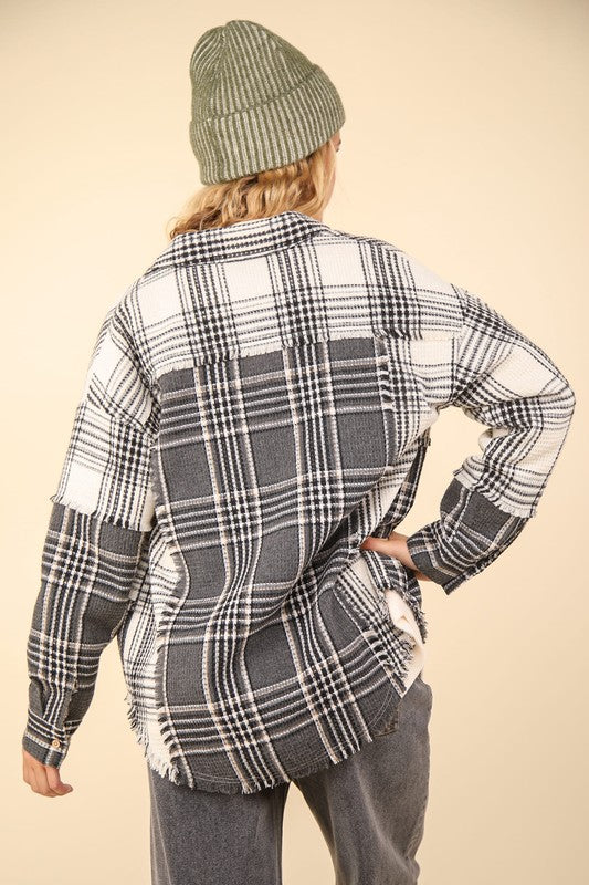Mixed Plaid Oversized Shacket Jacket – Andrea's Schnuck Store