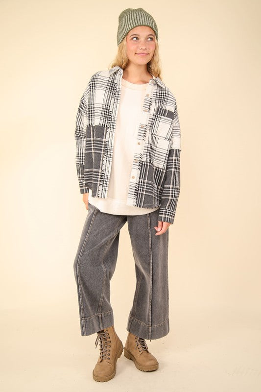 Mixed Plaid Oversized Shacket Jacket – Andrea's Schnuck Store