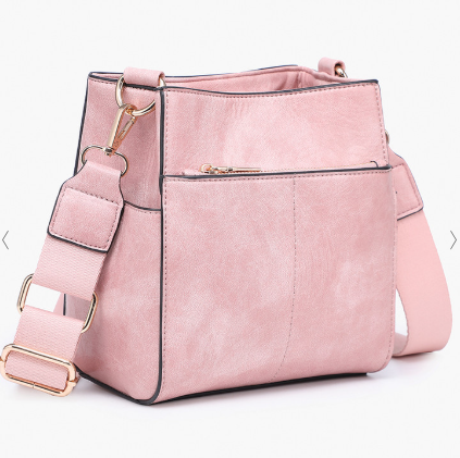 Jeanne Square Bucket Bag w/ Guitar Strap