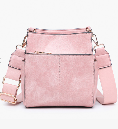 Jeanne Square Bucket Bag w/ Guitar Strap