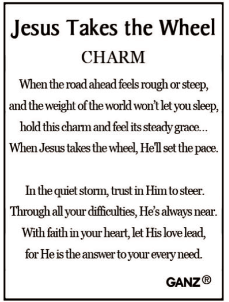 Jesus Takes the Wheel Charms
