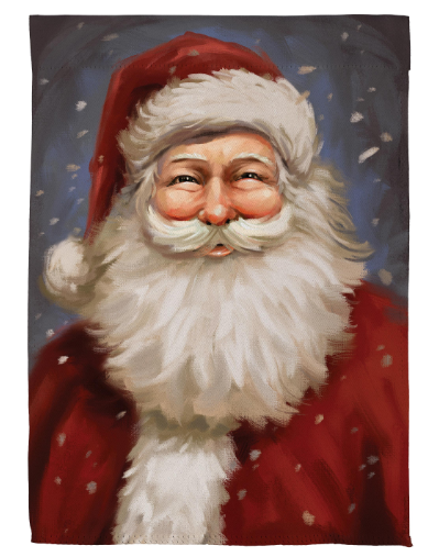 Joyful Santa Suede Flag