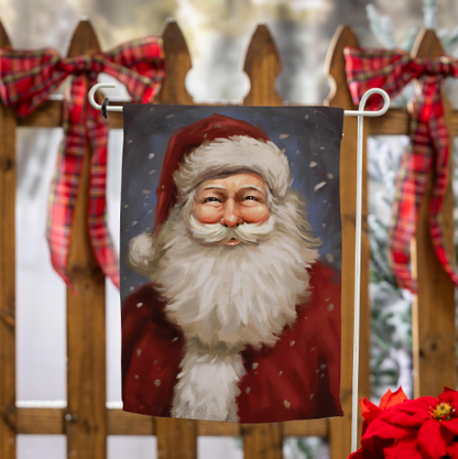 Joyful Santa Suede Flag