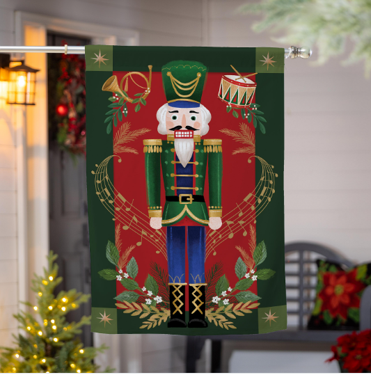 Joyful Traditions Double Sided Burlap House Flag