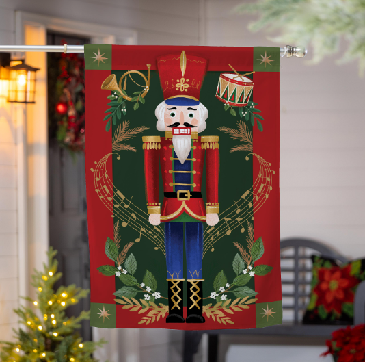 Joyful Traditions Double Sided Burlap House Flag