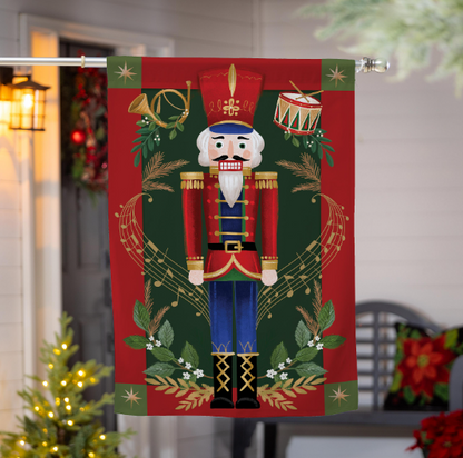 Joyful Traditions Double Sided Burlap House Flag