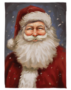 Joyful Santa Suede Flag