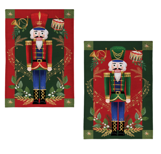 Joyful Traditions Double Sided Burlap House Flag