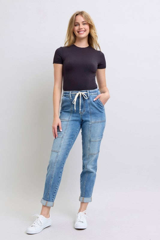 Judy Blue HW Cuffed Cargo Jogger