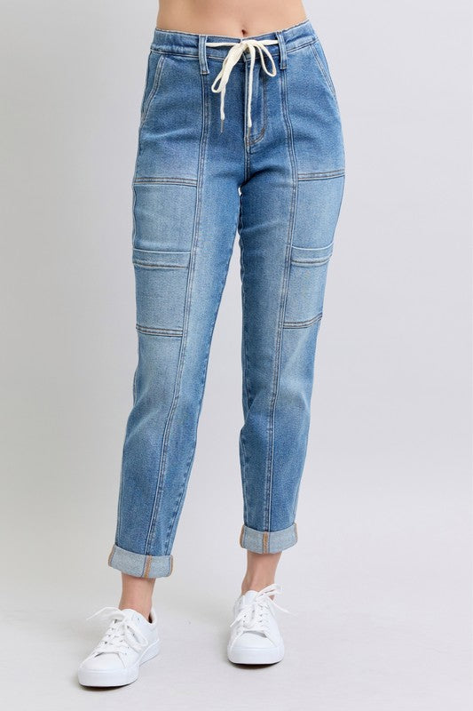 Judy Blue HW Cuffed Cargo Jogger