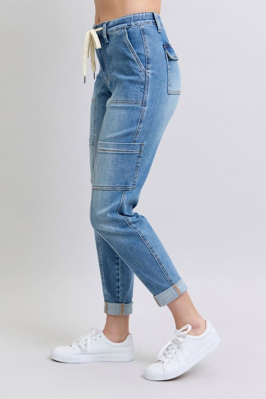 Judy Blue HW Cuffed Cargo Jogger