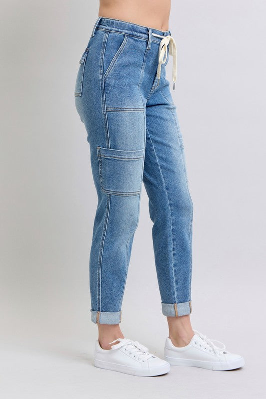 Judy Blue HW Cuffed Cargo Jogger