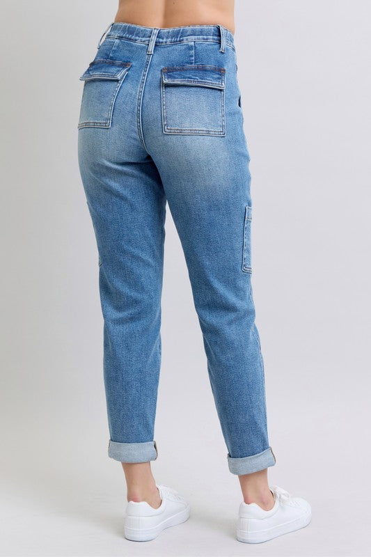 Judy Blue HW Cuffed Cargo Jogger