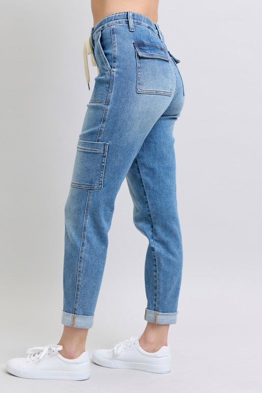 Judy Blue HW Cuffed Cargo Jogger