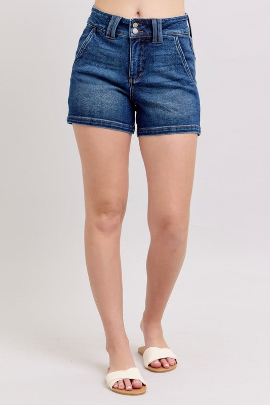 Judy Blue HW Double Waistband Shorts