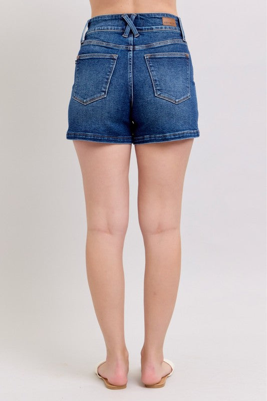Judy Blue HW Double Waistband Shorts
