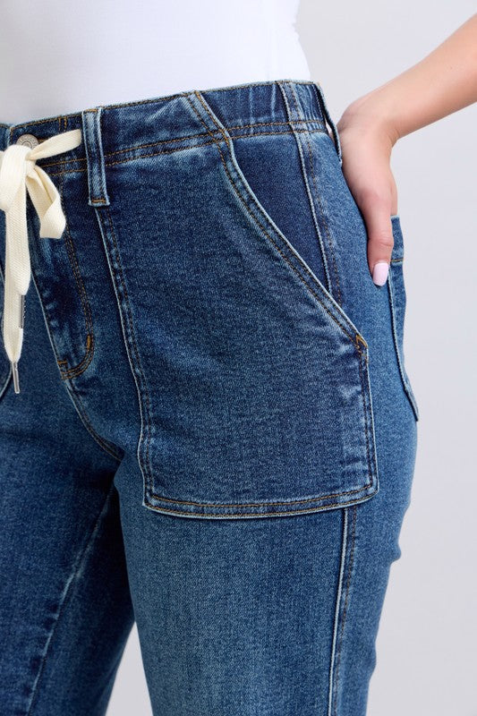 Judy Blue HW Drawstring Wide
