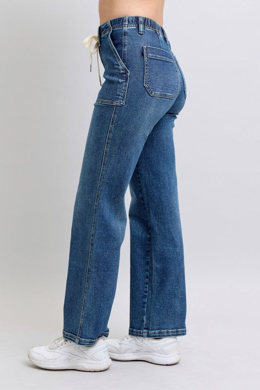 Judy Blue HW Drawstring Wide