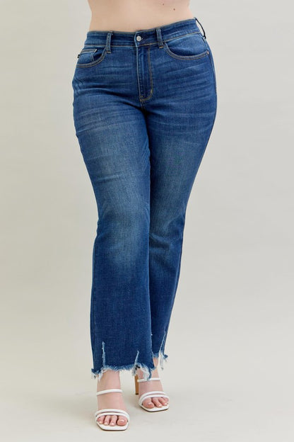Judy Blue Mid-Rise Non-Distressed Hem Bootcut