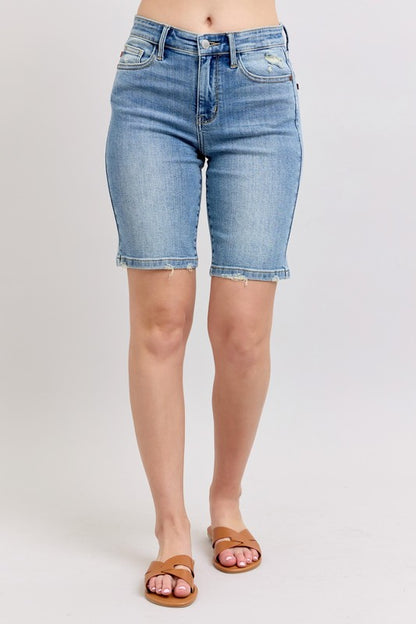 Judy Blue High Waist Vintage Wash Bermudas
