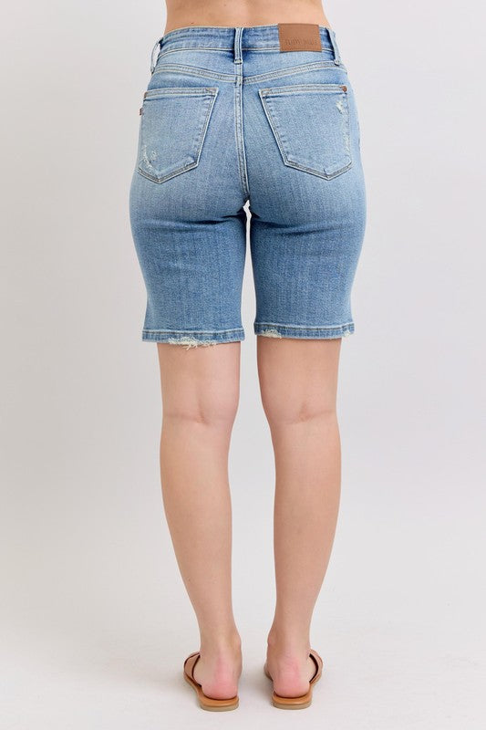 Judy Blue High Waist Vintage Wash Bermudas