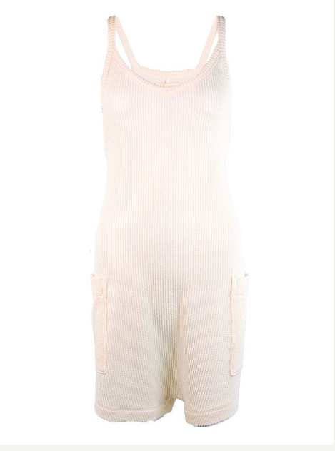Knit Romper Ivory Simply Southern