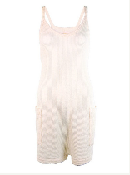 Knit Romper Ivory Simply Southern