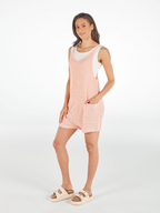 Knit Romper Coral Simply Southern