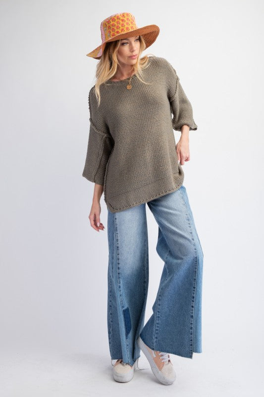 Easel Chunky And Cozy Oversized Knit Sweater