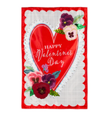 Lace Heart Applique Flag