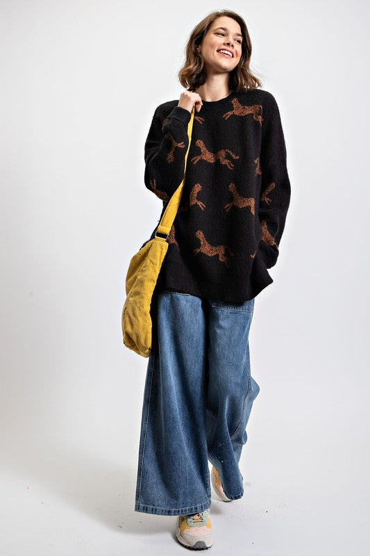 CHEETAH PATTERNED SWEATER
