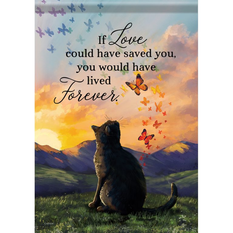 "Live Forever Cat" Dura Soft™ Garden Flag