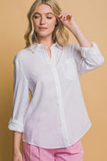 Roll-Up Sleeve Linen-Blend Shirt