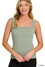 Seamless Winkle Stone Washed Tank Top