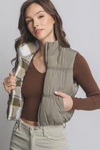 Have It Your Way Full-zip Reversable Puffer Vest