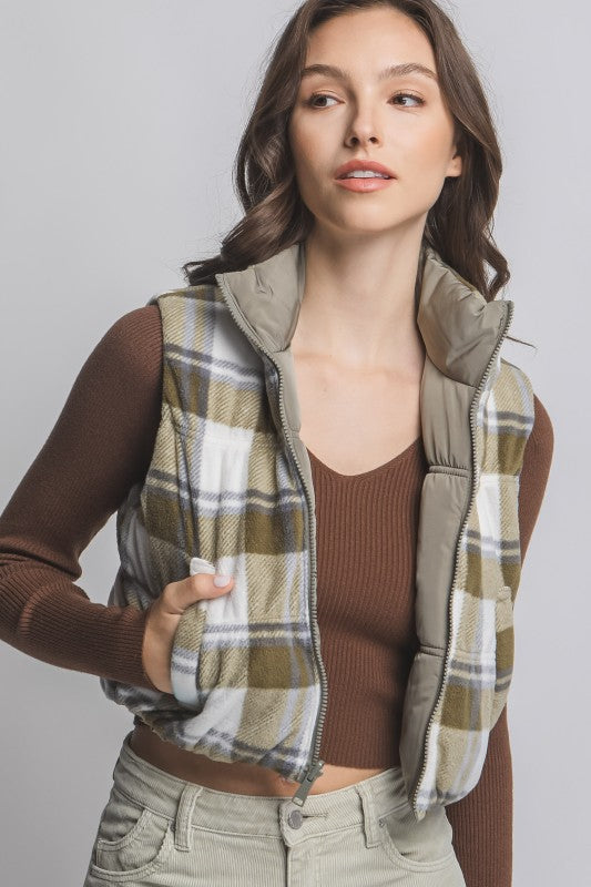 Have It Your Way Full-zip Reversable Puffer Vest