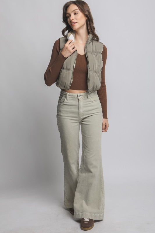 Have It Your Way Full-zip Reversable Puffer Vest