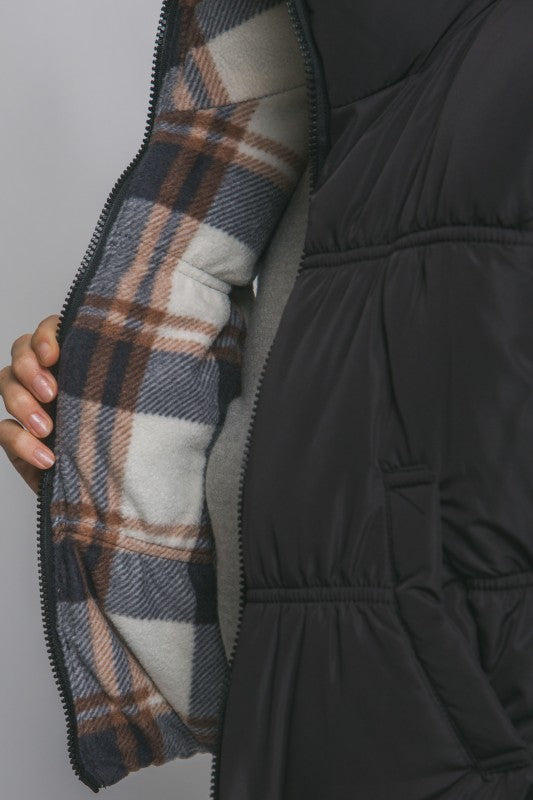 Have It Your Way Full-zip Reversable Puffer Vest
