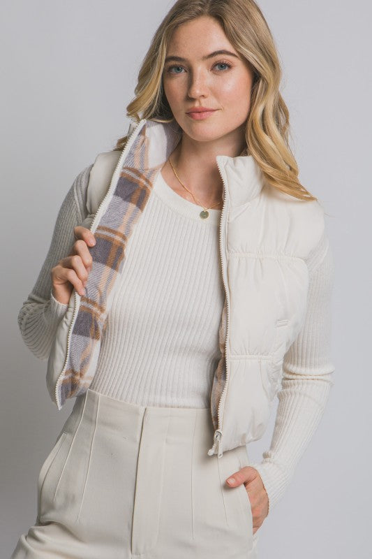 Have It Your Way Full-zip Reversable Puffer Vest