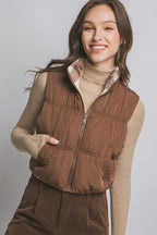 Have It Your Way Full-zip Reversable Puffer Vest